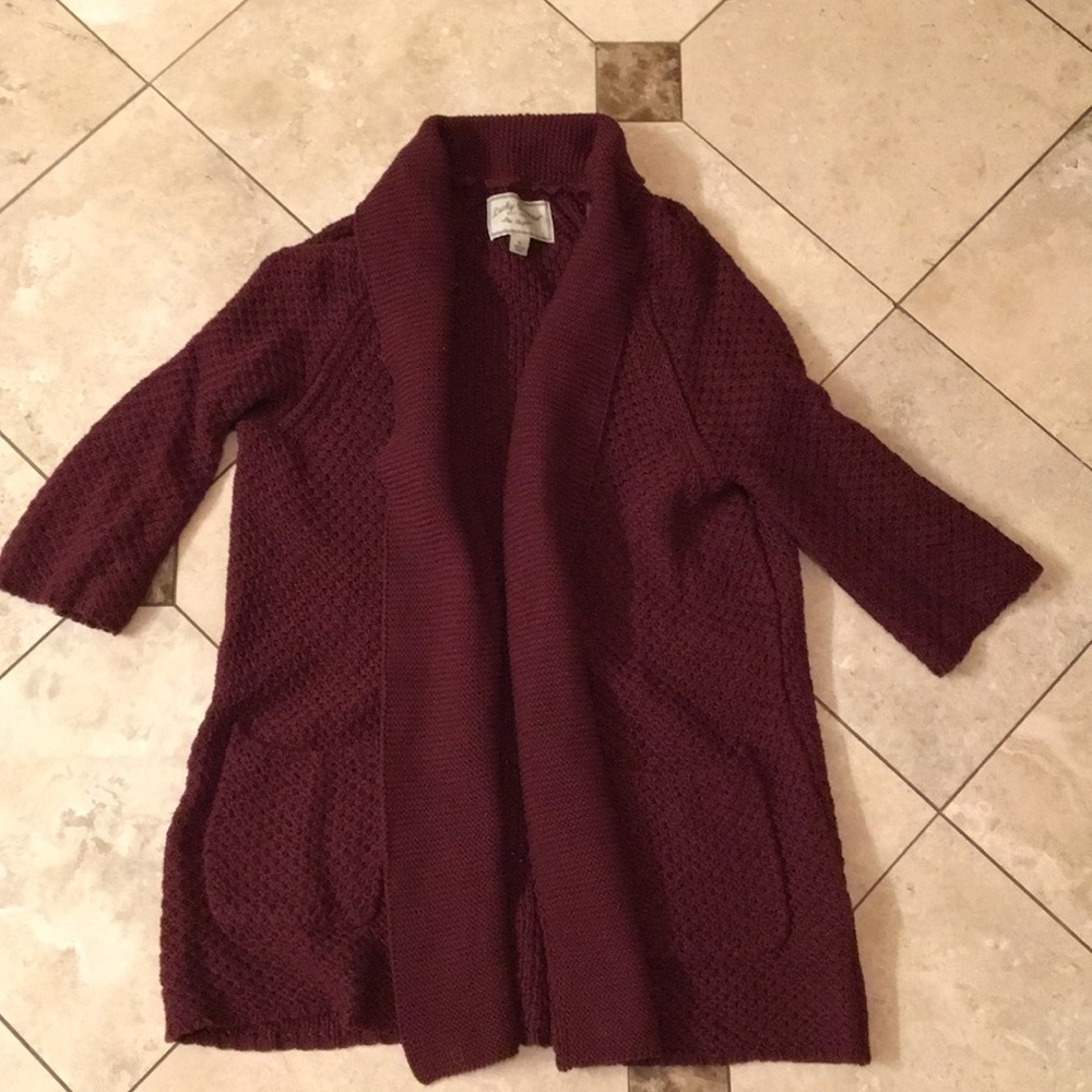 Lucky brand maroon cardigan